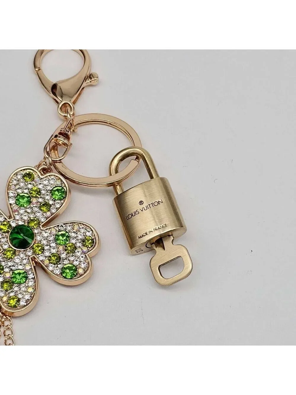Authentic Louis Vuitton Lock & Key with unbranded Flower Bagcharm 021126